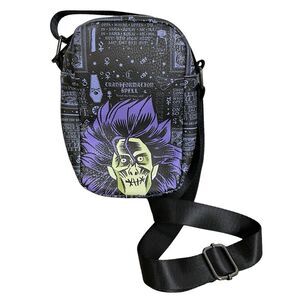 Disney Storybook Hocus Pocus Crossbody Bag Billy Burke Black Purple Strap Zip